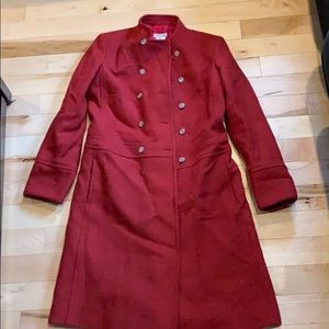 Red double breasted wool MICHAEL KORS jacket